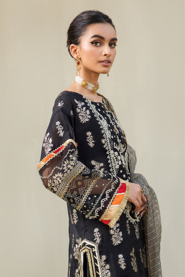 3PC Unstitched | Embroidered Lawn Jacquard Suit | Banarsi Jacquard Dupatta