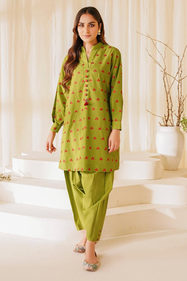 2 PC Stitched | Lawn Embroidered Shirt + Trouser