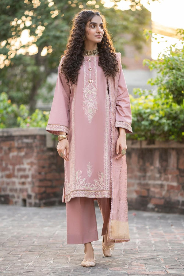 3 PC Stitched | Embroidered Cambric Suit