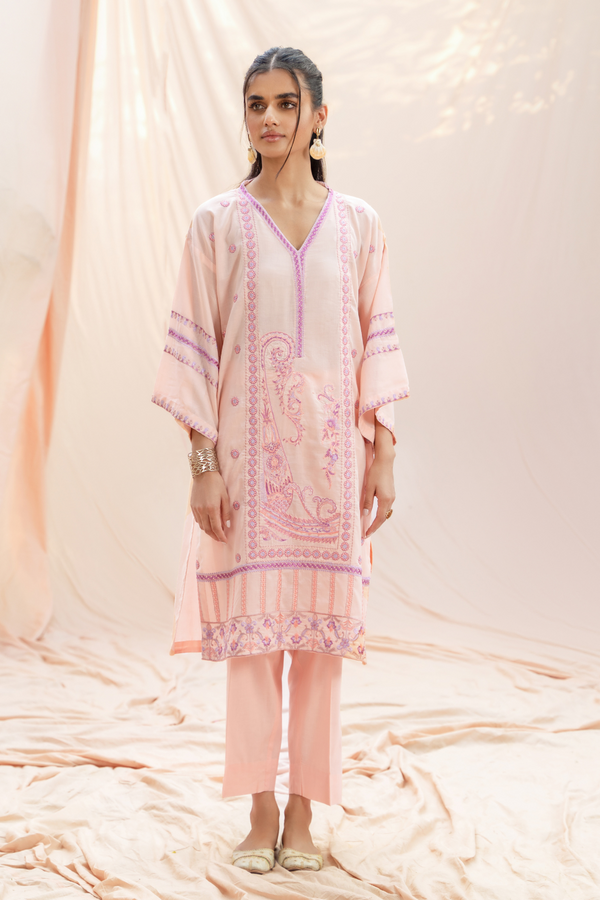 1 PC Stitched | Pima Embroidered Lawn Shirt